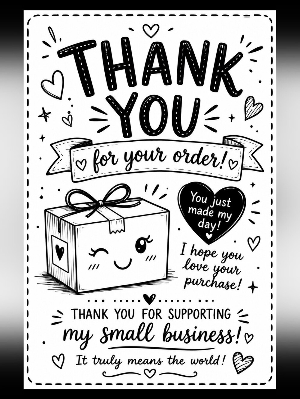 50ct, 4x6 THANK YOU LABELS